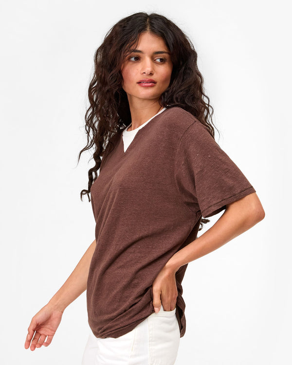 clare vivier Original Tee Mocha w/ V-Stitch / XS