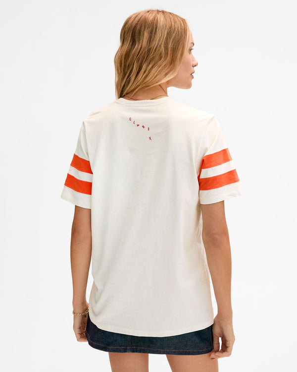 Clare Vivier Original Varsity Tee Cream / XS