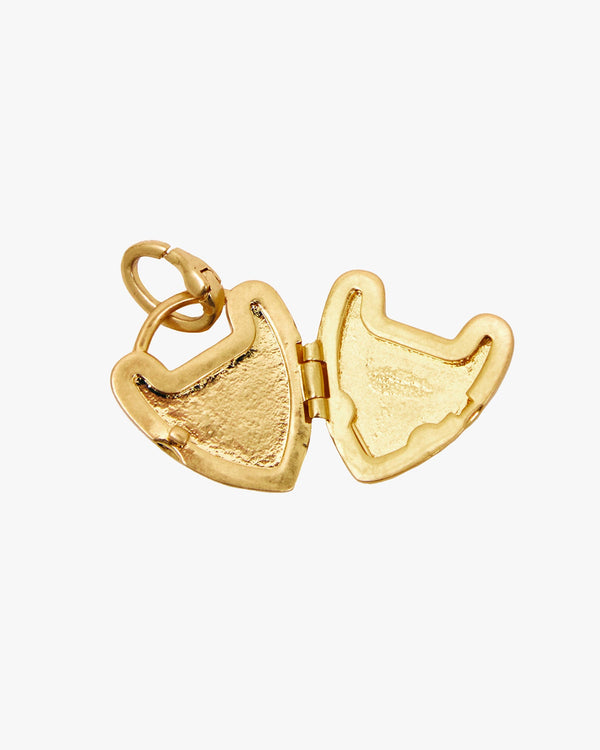 Clare Vivier Padlock Locket Charm Vintage Gold