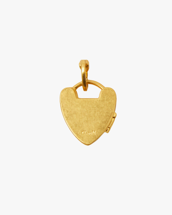 Clare Vivier Padlock Locket Charm Vintage Gold