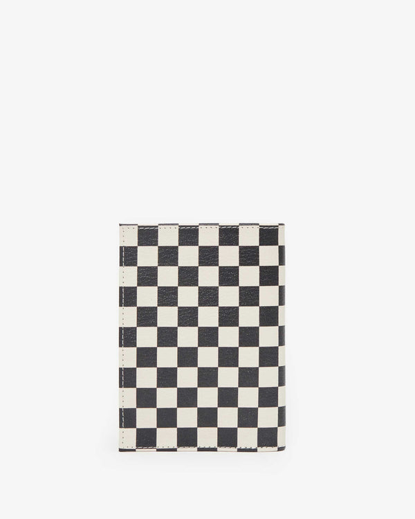 Clare Vivier Passport Sleeve Black/Cream Checkers
