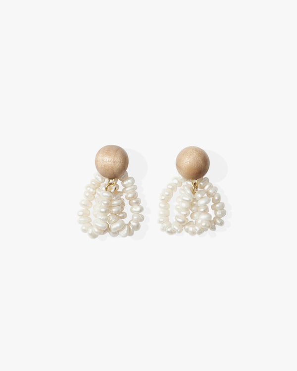 clare vivier Pearl Cluster Earrings Pearl