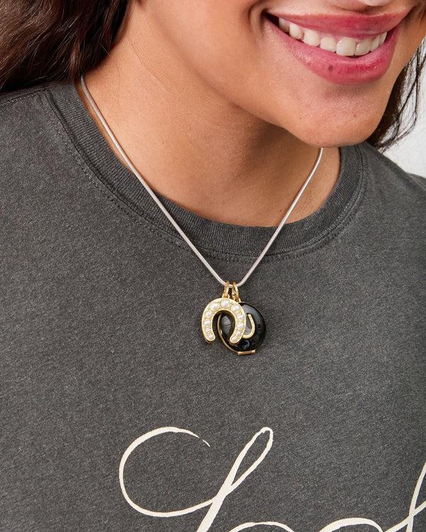 Clare Vivier Pearl Horseshoe Charm Multi