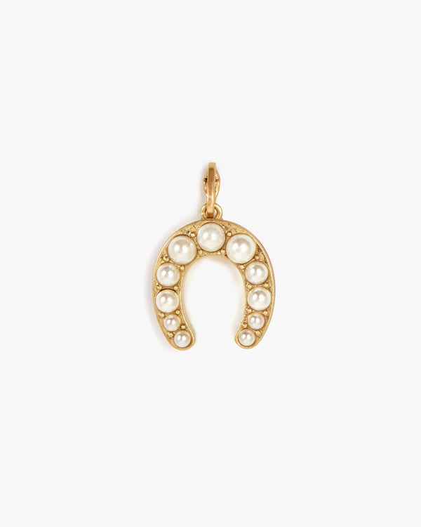 clare vivier Pearl Horseshoe Charm Multi