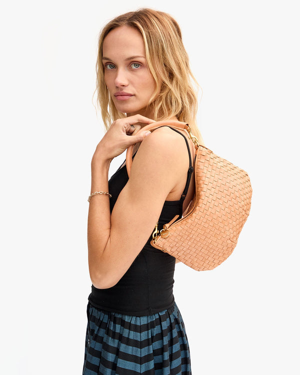 Clare Vivier Petit Moyen Bisque Woven Checker