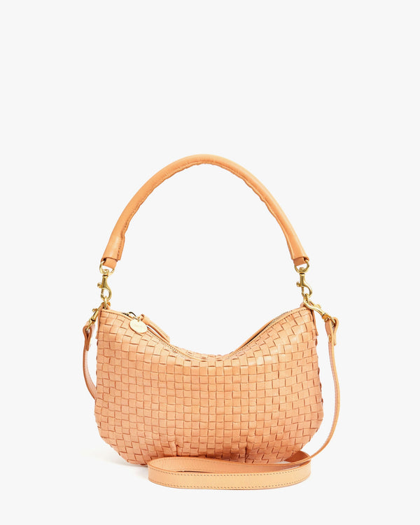 clare vivier Petit Moyen Bisque Woven Checker