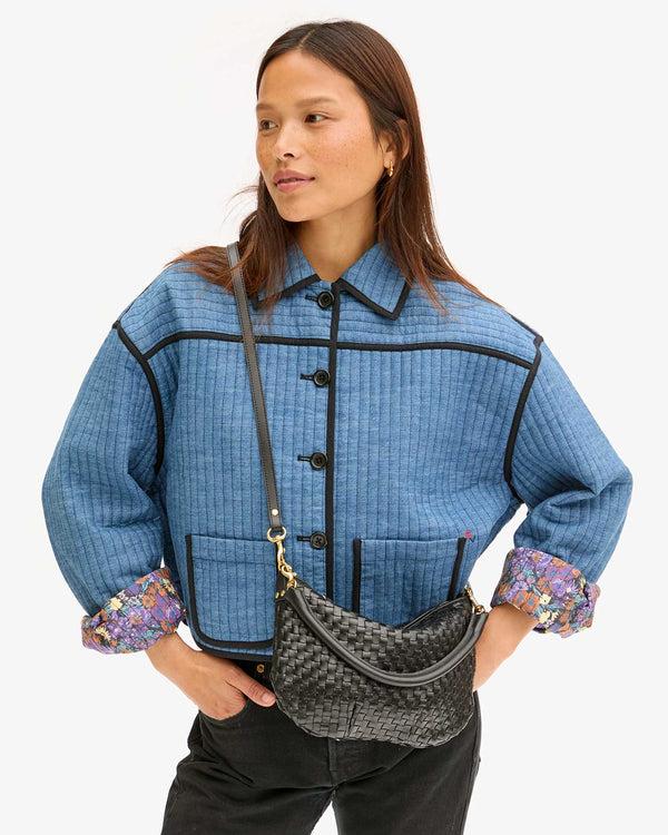 Clare Vivier Petit Moyen Black Woven Checker