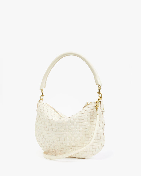 Clare Vivier Petit Moyen Cream Woven Checker