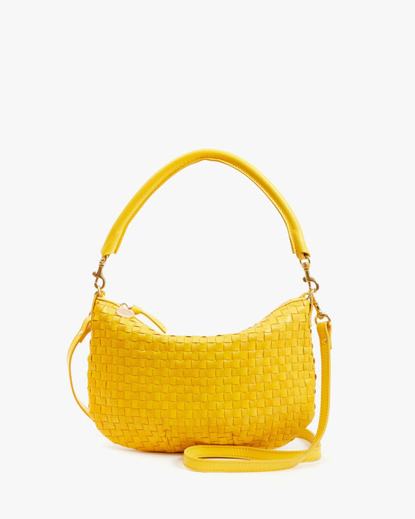 clare vivier Petit Moyen Snapdragon Woven Checker