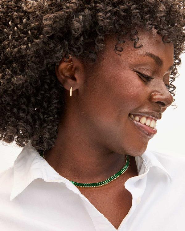 Clare Vivier Petit Pavé Huggies Diamond/14k Gold