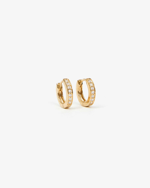 clare vivier Petit Pavé Huggies Diamond/14k Gold