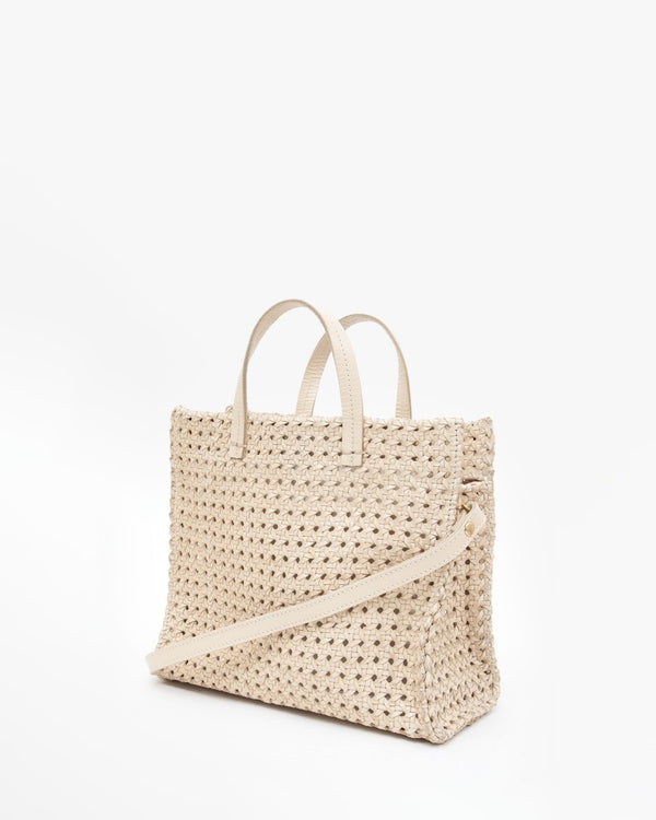 Clare Vivier Petit Simple Tote Cream Rattan
