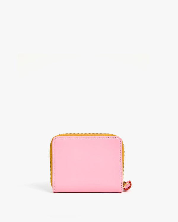 clare vivier Petit Zip Wallet Peony