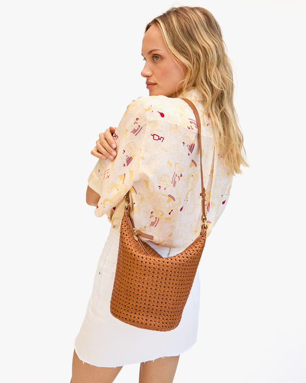 Clare Vivier Petite Jeanne Tan Rattan