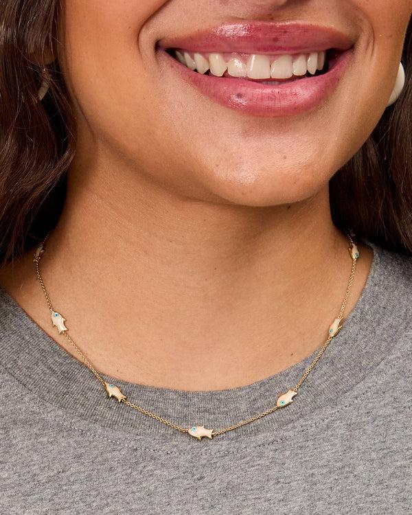 Clare Vivier Petite Pearl Sardine Chain Cream