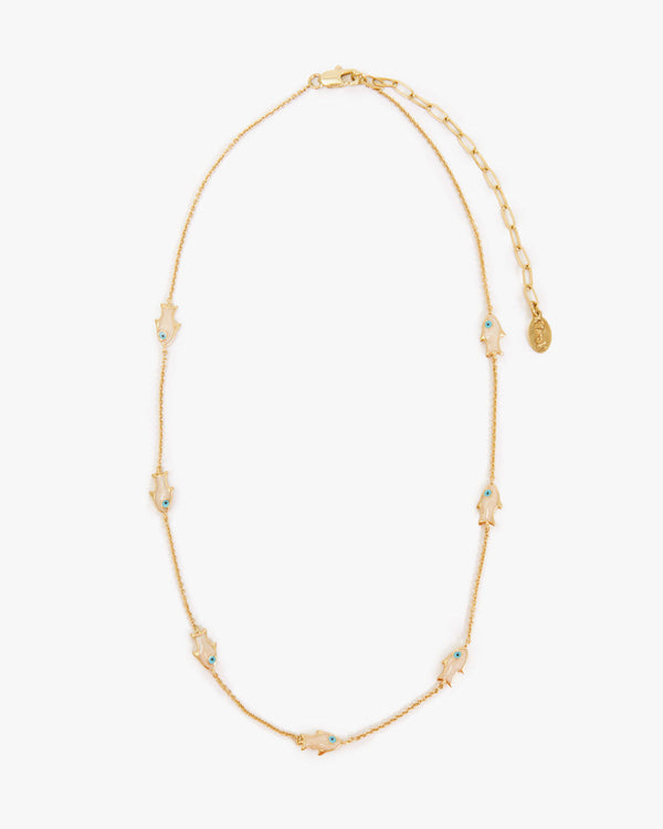 clare vivier Petite Pearl Sardine Chain Cream