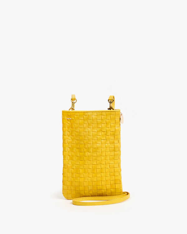 clare vivier Poche Snapdragon Woven Checker