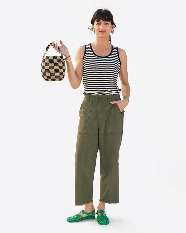 Clare Vivier Pot De Miel Black/Natural Checker