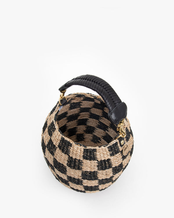 Clare Vivier Pot De Miel Black/Natural Checker