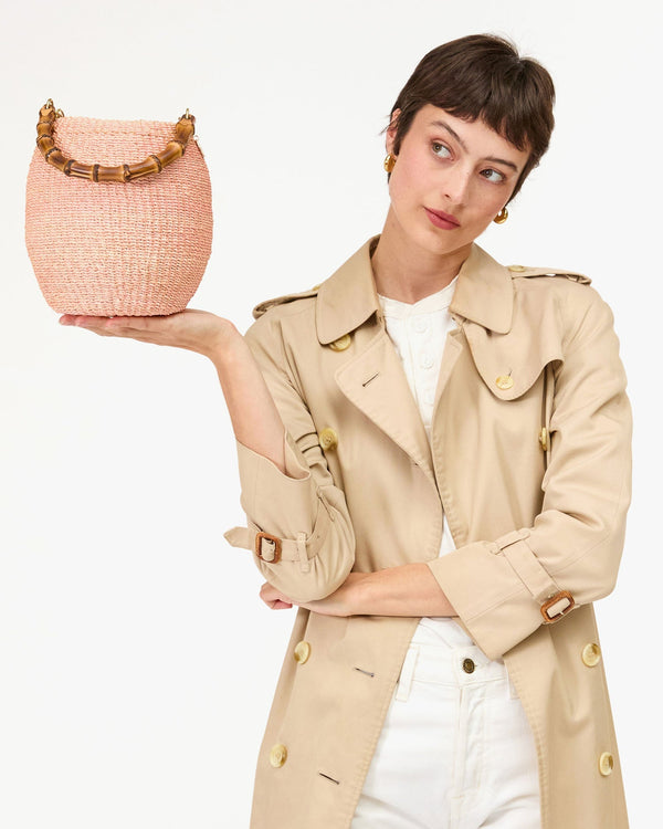 Clare Vivier Pot De Miel W/ Bamboo Handle Blush