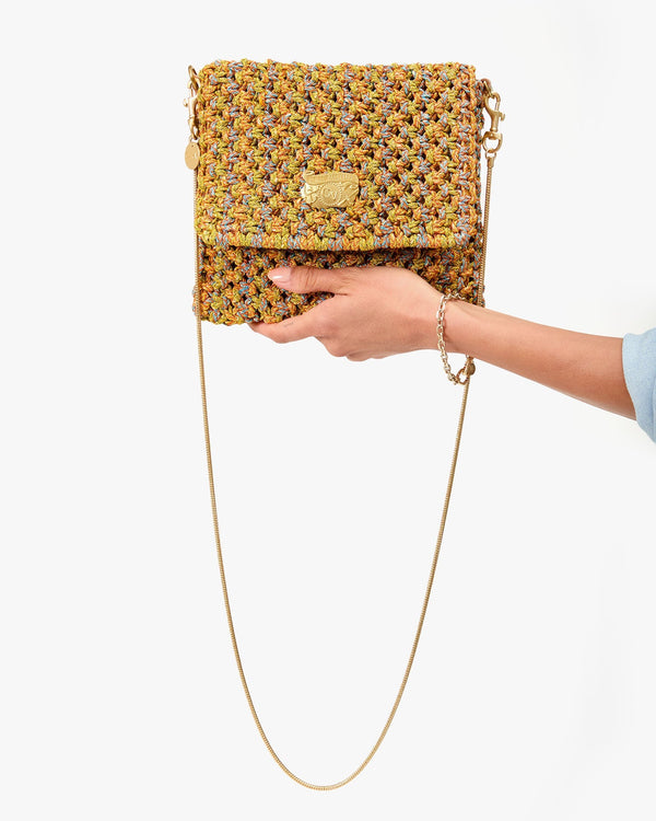 Clare Vivier Ramya Neon Multi Metallic Crochet