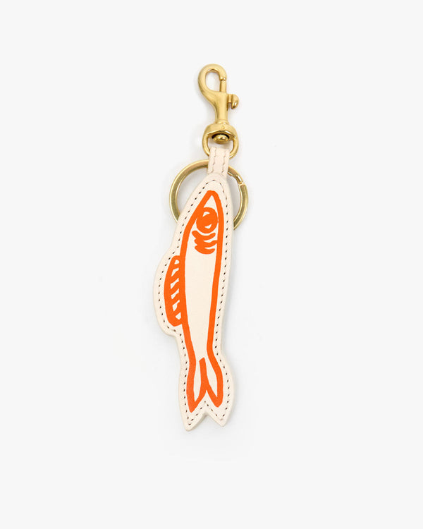 clare vivier Sardine Keychain Cream