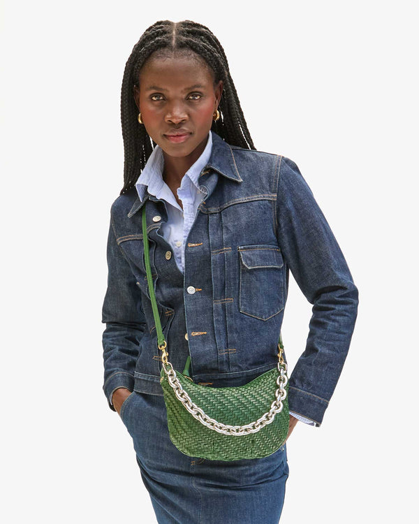 Clare Vivier Shortie Strap Silver