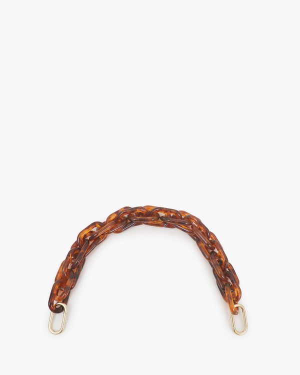 clare vivier Shortie Strap Tortoise Resin