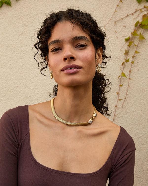 Clare Vivier Snake Chain Collar Vintage Gold