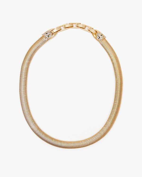 clare vivier Snake Chain Collar Vintage Gold