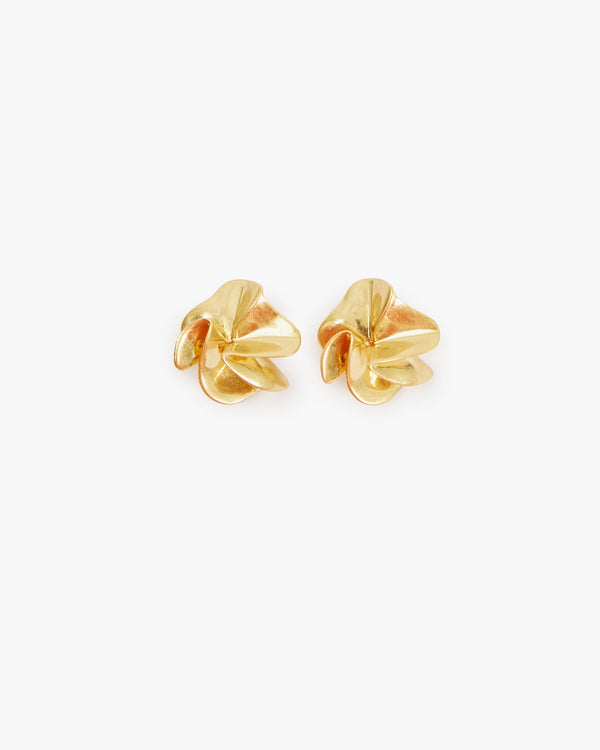 clare vivier Statement Stud Earrings Vintage Gold