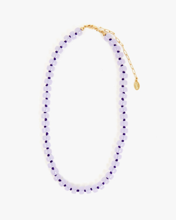 clare vivier Stone Slice Necklace Lavender