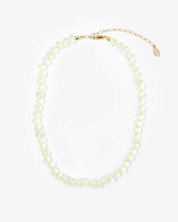 clare vivier Stone Slice Necklace Moonstone Multi