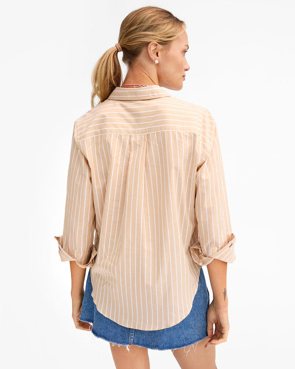 Clare Vivier Suzette Shirt Sand/Cream Stripe / XS