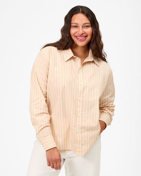 Clare Vivier Suzette Shirt Sand/Cream Stripe / XS