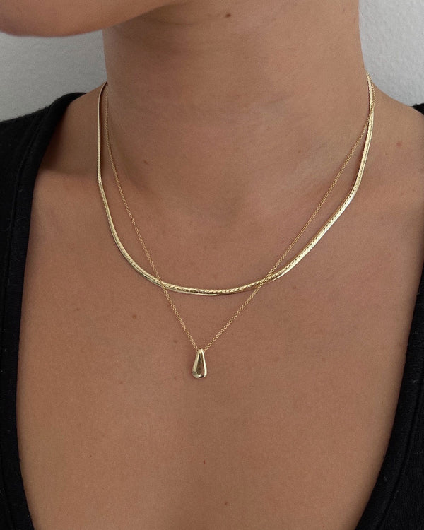 Clare Vivier Teardrop Necklace 14k Gold