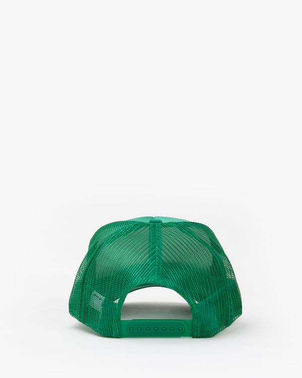 Clare Vivier Trucker Hat Green W/ Cream Déjà Vu