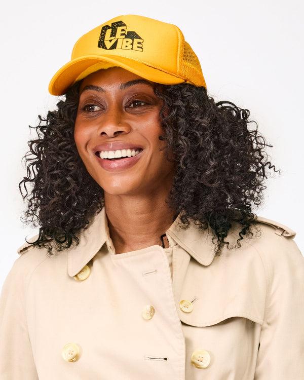 Clare Vivier Trucker Hat Marigold W/ Black Le Vibe