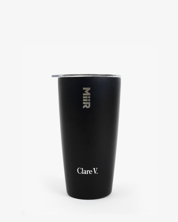 Clare Vivier Tumbler Black W/ Cream Eyes / 16 OZ
