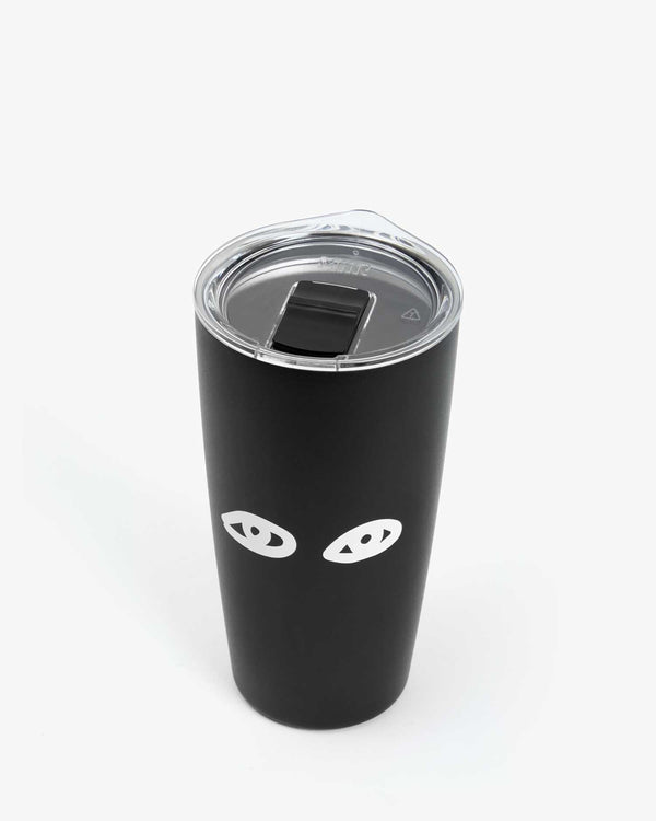 Clare Vivier Tumbler Black W/ Cream Eyes / 16 OZ