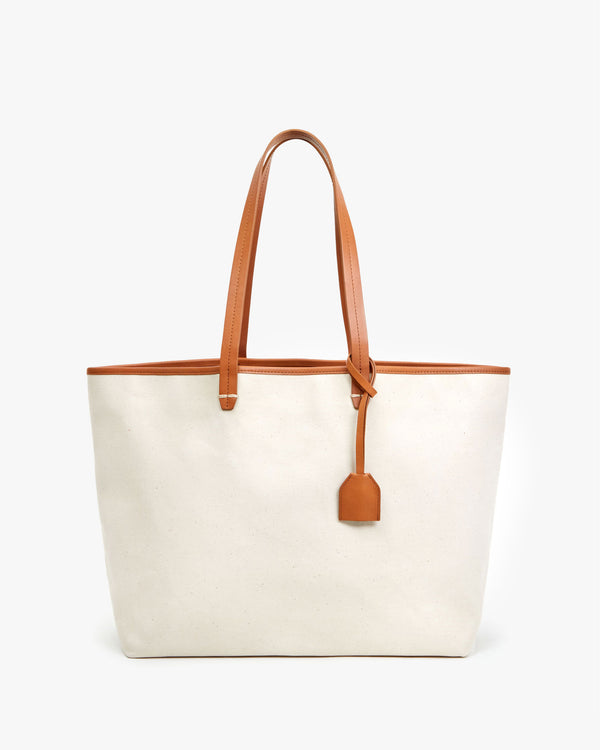 clare vivier Volie Natural Canvas