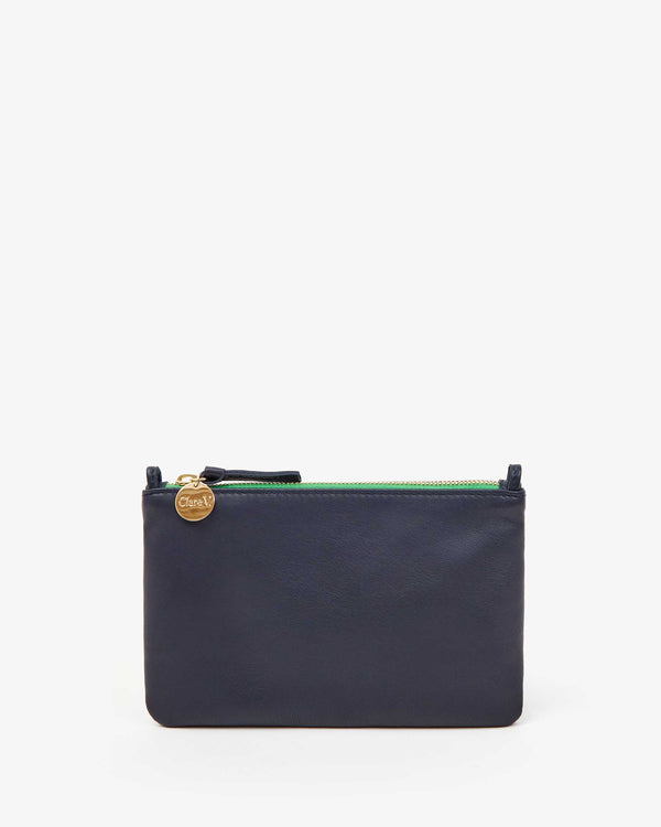 clare vivier Wallet Clutch w/ Tabs Navy