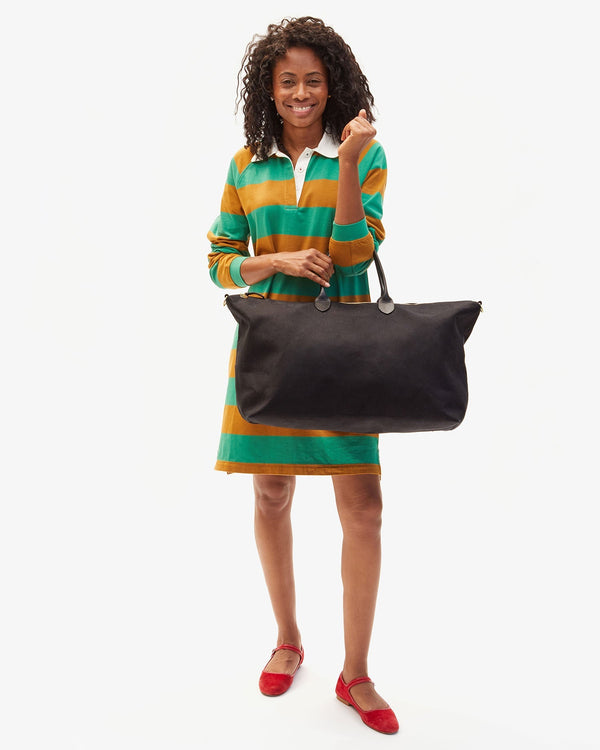clare vivier Weekender Black Canvas