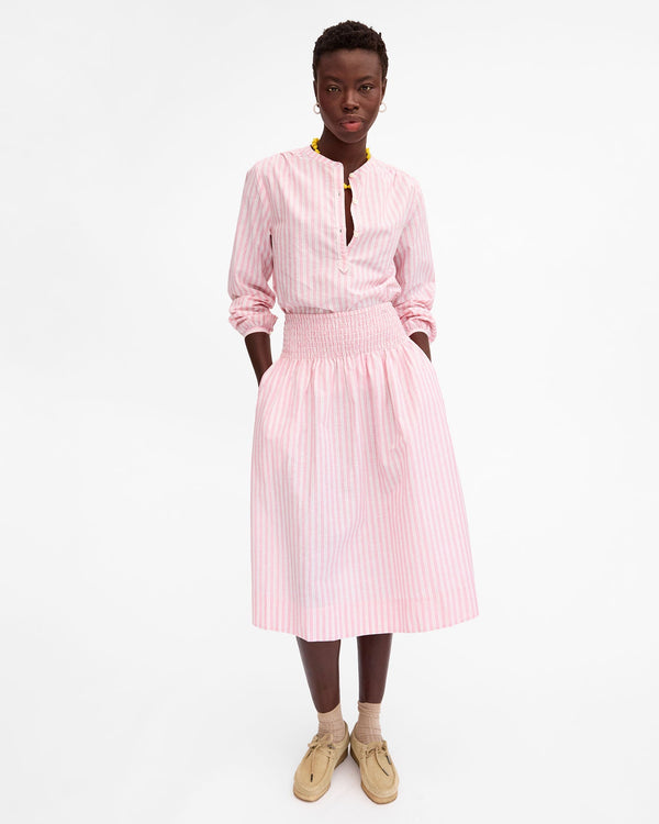 clare vivier Zoe Skirt Peony/Tan Stripe / XS