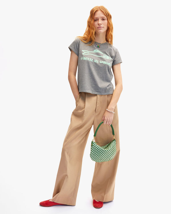 Clare Vivier Classic Tee Grey Melange W/ Mist Liberez Les Sardines / XS