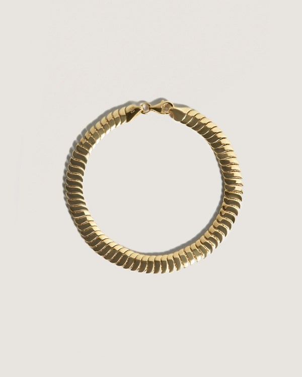 clare vivier Cobra Chain Bracelet 14k Gold / 6 1/2 Inches