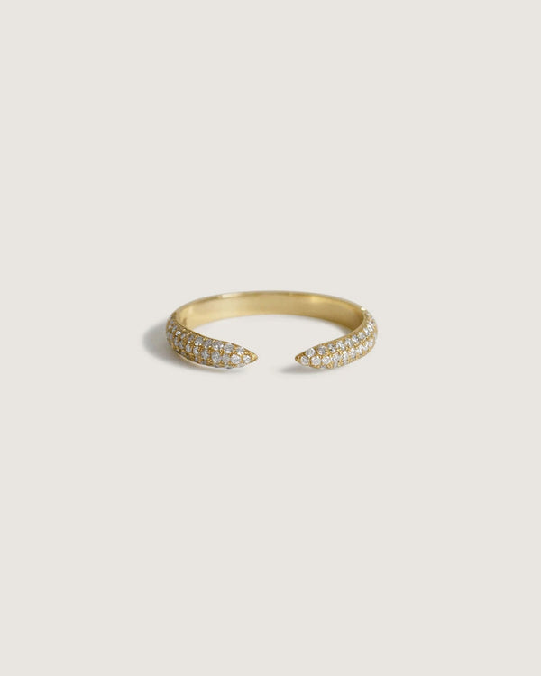 clare vivier Ennis Pavé Cuff Ring Diamond 14k Gold / 6