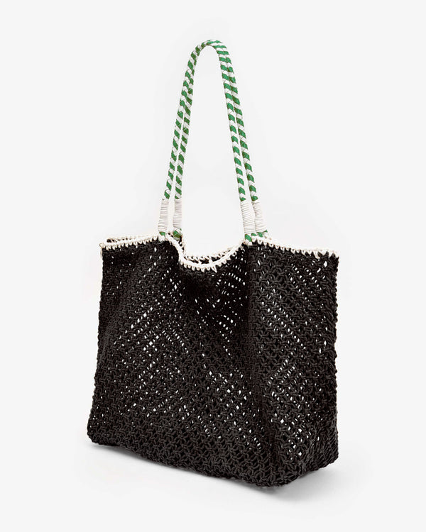 Clare Vivier L'Été Tote Black W/ Green Apple Á La Plage