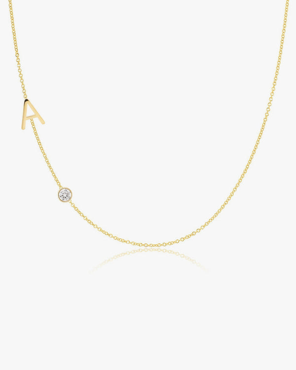 clare vivier Letter Necklace with Diamond Yellow Gold 14k Yellow Gold / A