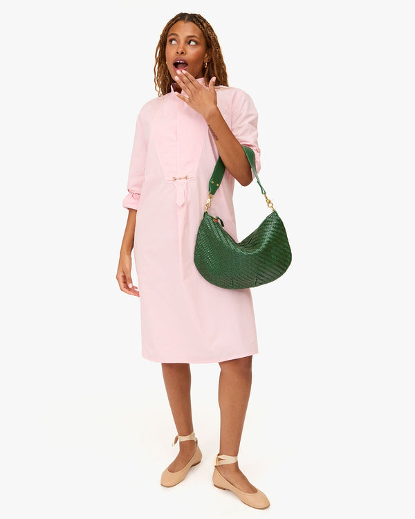 Clare Vivier Moyen Messenger Evergreen Woven Zig-Zag